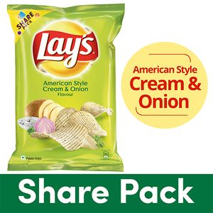 LAYS POTATO CHIPS CREAM AND ONION