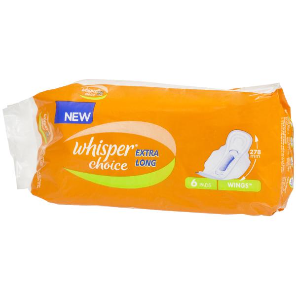 WHISPER CHOICE ULTRA XL WINGS SANITARY PADS (ORANGE)