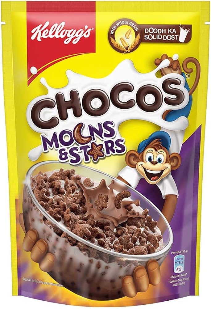 KELLOGGS MULTIGRAIN CHOCOS MOONS & STARS